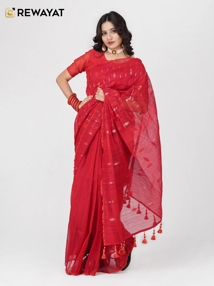 Red Jamdani