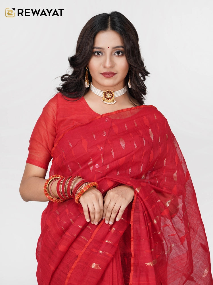 Red Jamdani