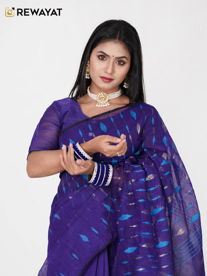 blue & firoja jamdani