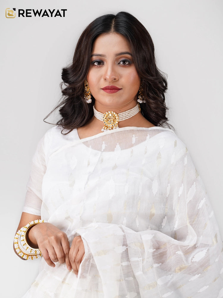 white jamdani
