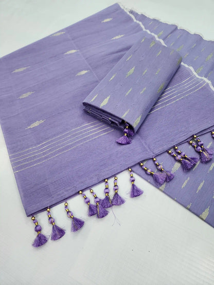 Jamdani Saree Lavender colour