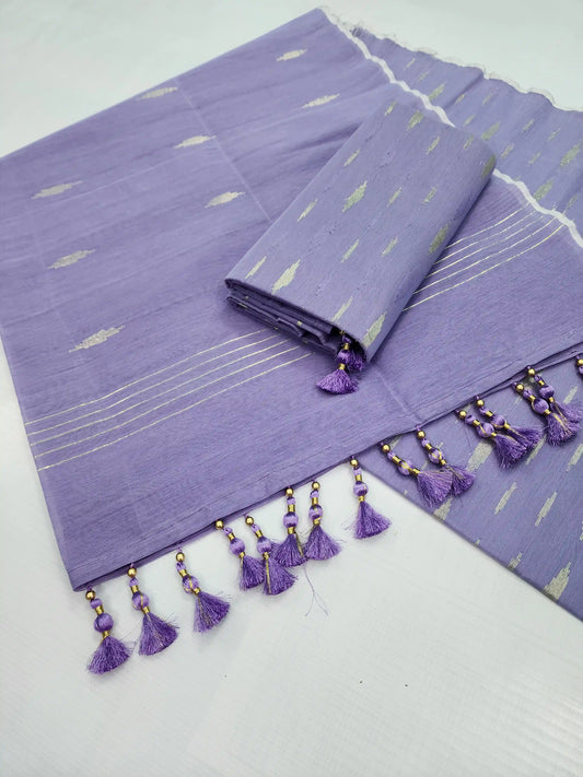 Jamdani Saree Lavender colour