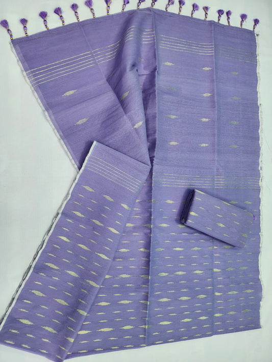 Jamdani Saree Lavender colour