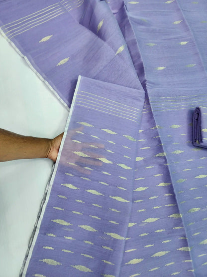 Jamdani Saree Lavender colour